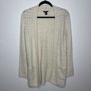 H&m Open Front Cable Knit‎ Cardigan Sweater EUC